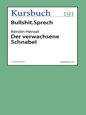 cover image of Der verwachsene Schnabel